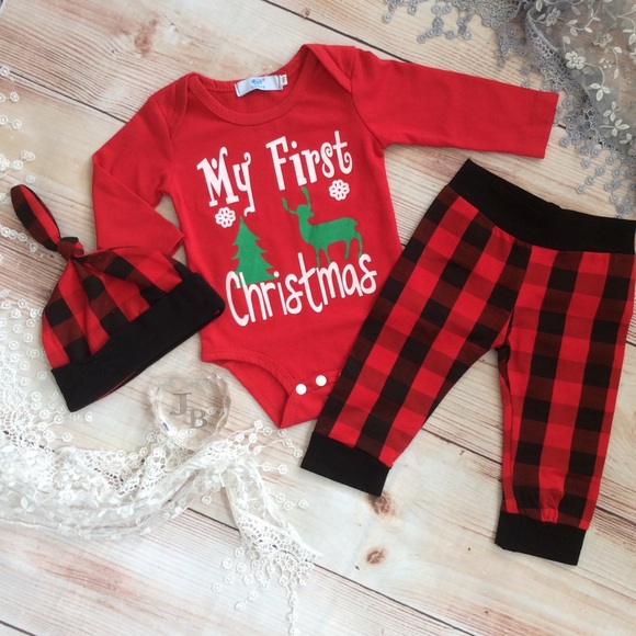 Other - Boutique Baby Boy 1st Christmas 3pc Outfit